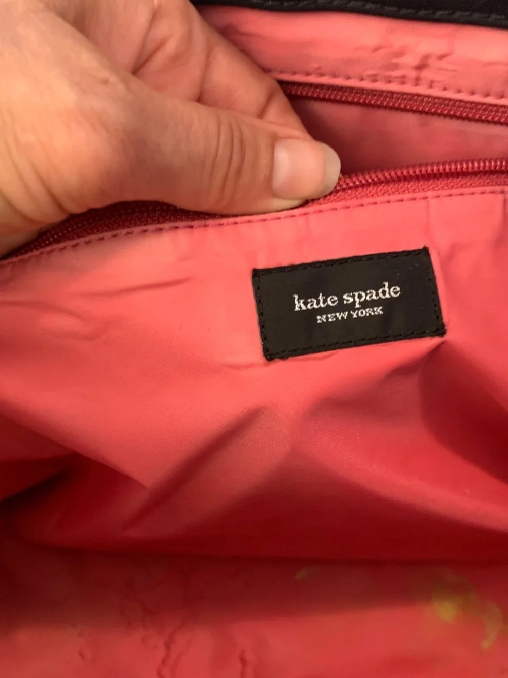 Kate Spade black quilted tote bag